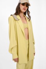 NOA OVERSIZED BLAZER LIME - Image 2