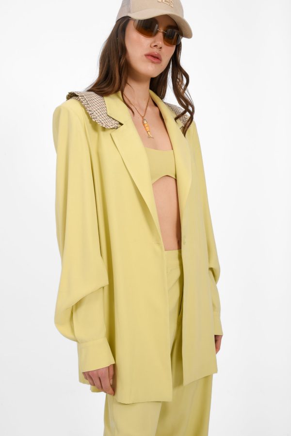 NOA OVERSIZED BLAZER LIME - Image 2
