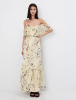 Φλοράλ φόρεμα με βολάν