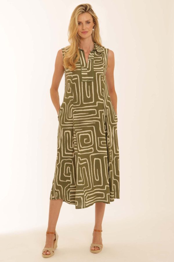 POMODORO CLOTHING GRAPHIC LONG DRESS - Image 1