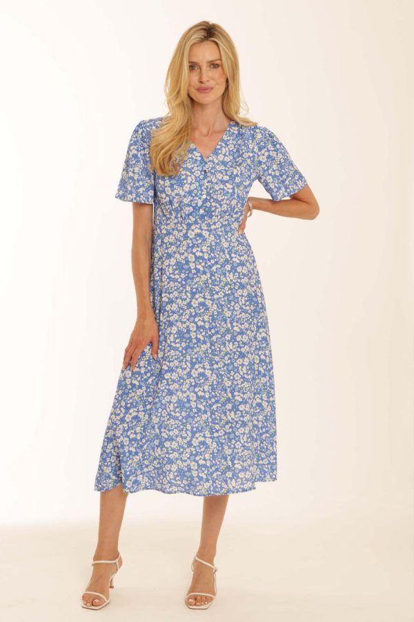 POMODORO CLOTHING DITSY TEA DRESS - Image 1