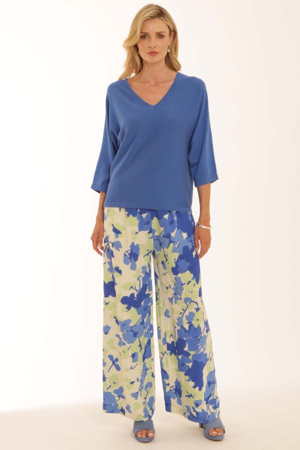 POMODORO CLOTHING TRAILING FLOWER TROUSERS - Image 1