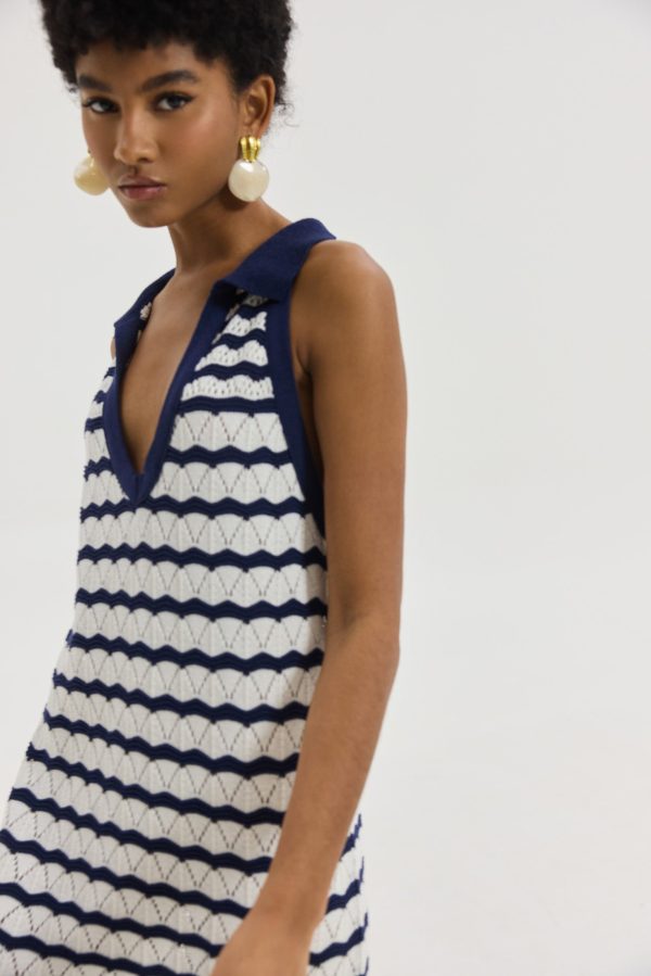 Eryn Dress (Blue White Stripes) - Image 2