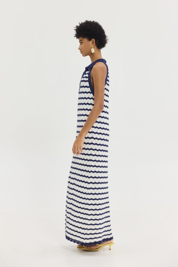 Eryn Dress (Blue White Stripes) - Image 3