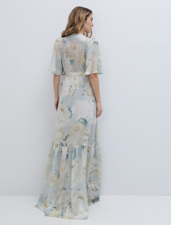 Maxi κρουαζέ φόρεμα φλοράλ - Image 3