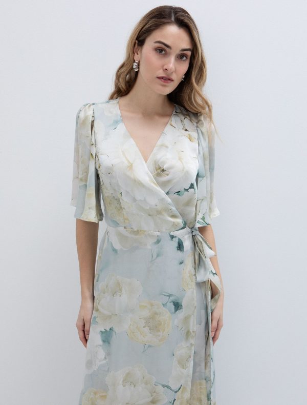 Maxi κρουαζέ φόρεμα φλοράλ - Image 2