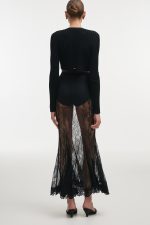 VEIL MAXI SKIRT BLACK - Image 3