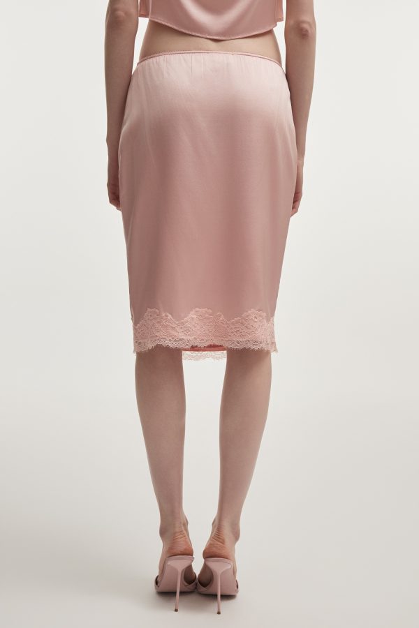 NAIA MIDI SKIRT PINK - Image 3