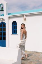 Γυναικείο Maxi Φόρεμα Ασημί διακοσμημένο με παγιέτες & κρόσσια - Image 4