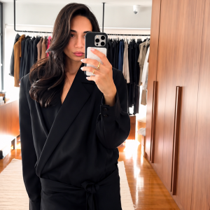 LETICIA BLAZER DRESS BLACK