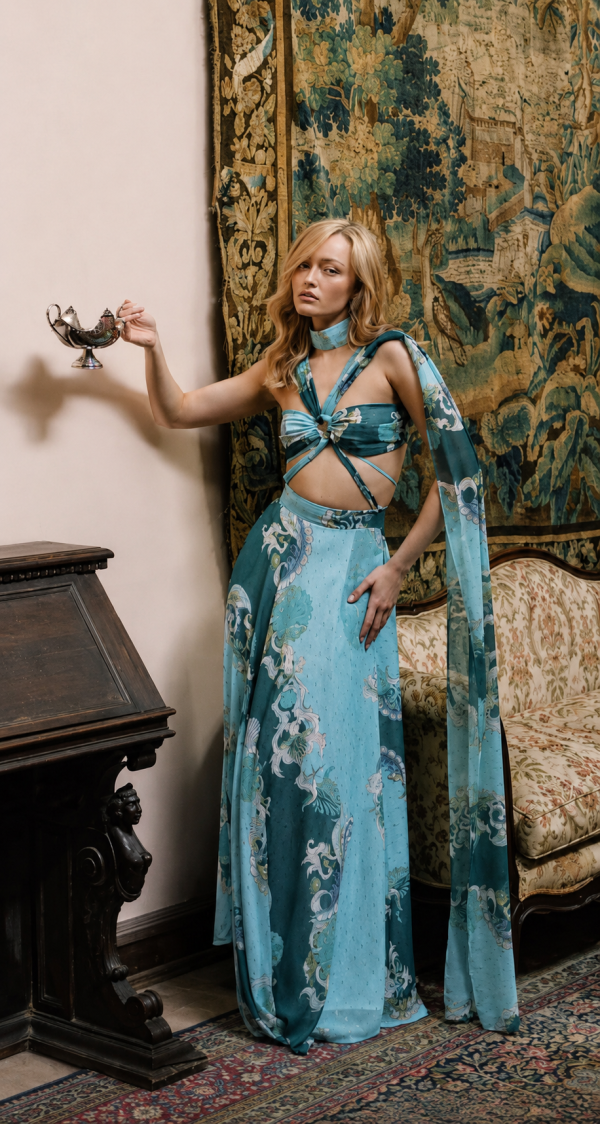 NAIA DRESS TIE W/SCARF - Image 1