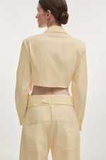 PURE CROP SHIRT BUTTER YELLOW - Image 2
