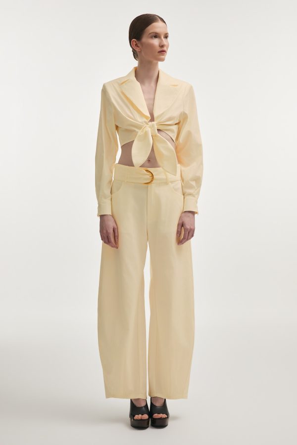 PURE BARREL TROUSERS BUTTER YELLOW - Image 1