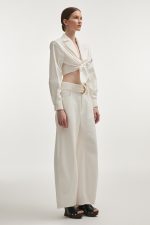 PURE BARREL TROUSERS BUTTER WHITE