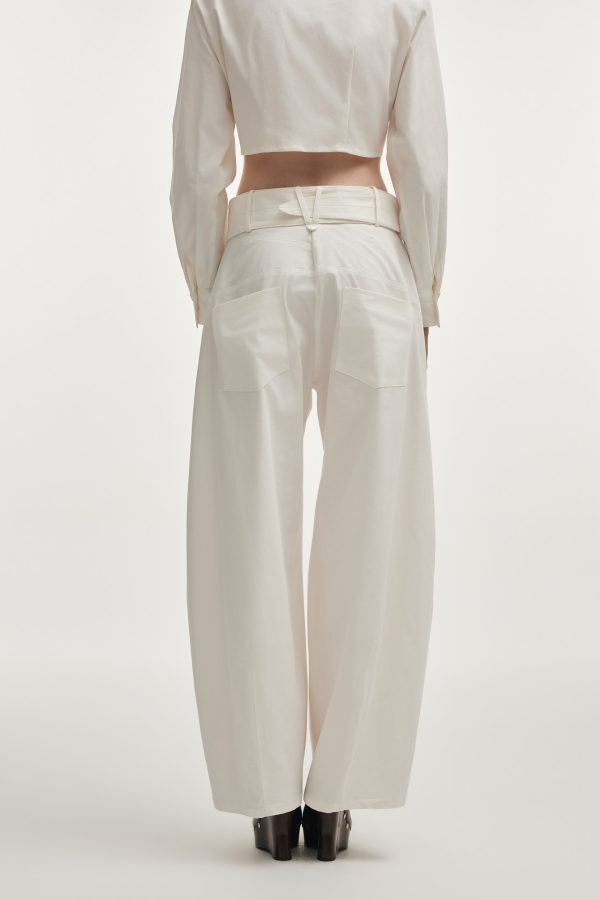 PURE BARREL TROUSERS BUTTER WHITE - Image 2