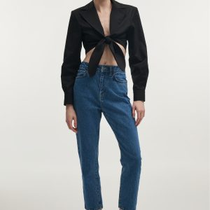 PURE CROP SHIRT BLACK