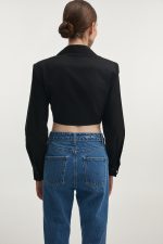 PURE CROP SHIRT BLACK - Image 2