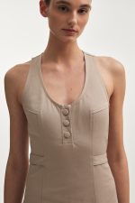 MUSE MIDI DRESS GREIGE - Image 2