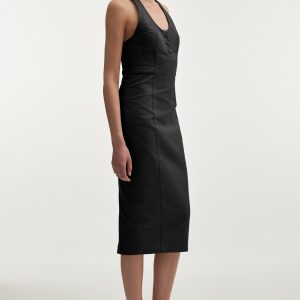 MUSE MIDI DRESS BLACK