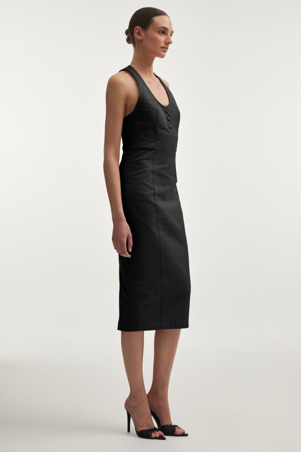 MUSE MIDI DRESS BLACK - Image 1