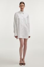 STILL LIFE SHIRT DRESS WHITE - Image 3