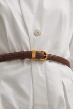 ROCKY LEATHER BELT TERRACOTTA BROWN