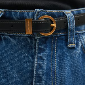 ROCKY LEATHER BELT TERRACOTTA BLACK