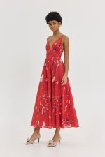Iriana Dress (Red) - Image 3