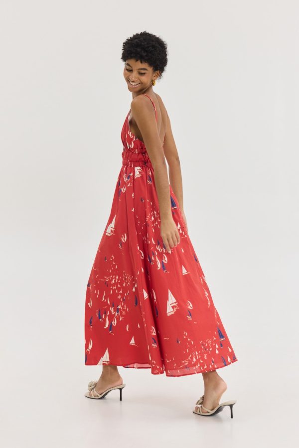 Iriana Dress (Red) - Image 4