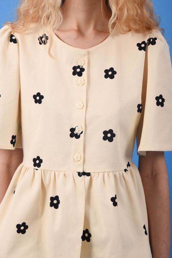 DAISY GABARDINE BLOUSE BLACK - Image 2
