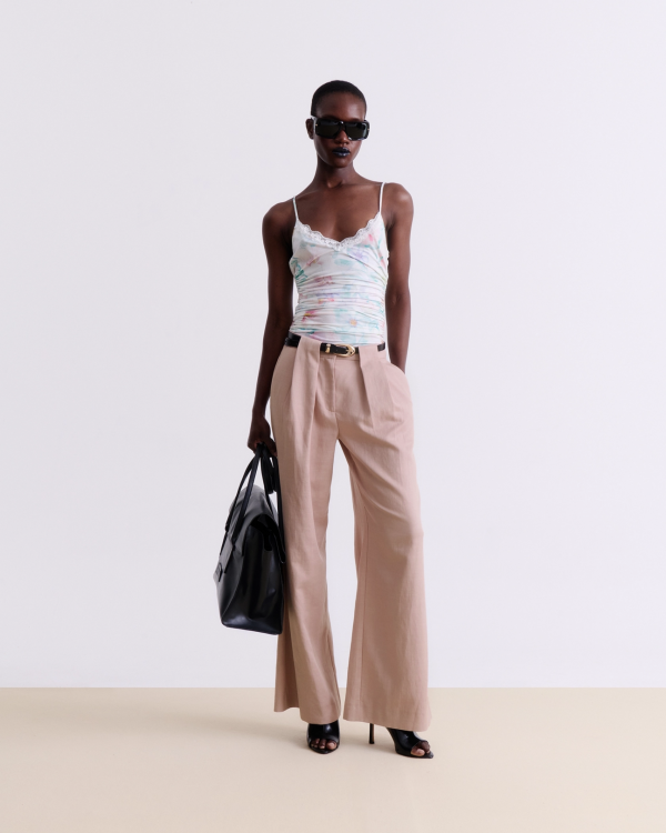 BLUSH TAILORED WIDE-LEG PANTS - Image 1