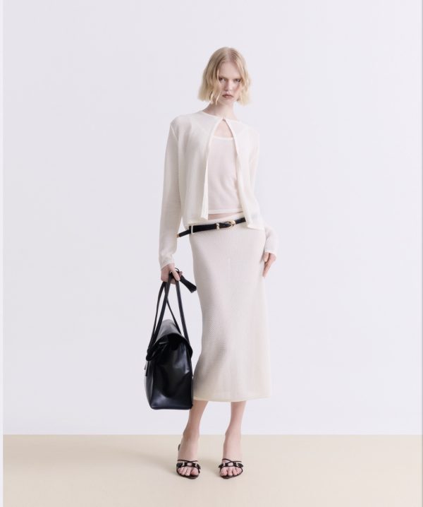 CREAM KNIT CARDIGAN - Image 3
