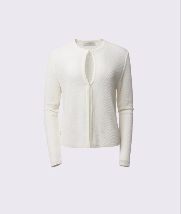 CREAM KNIT CARDIGAN - Image 1