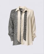 TWO-TONE ZEBRA PRINT OS SHIRT - Image 2