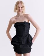 BLACK DENIM MINI DRESS - Image 3