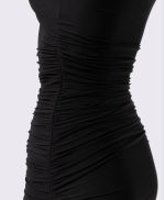 BLACK FITTED MIDI DRESS - Image 2