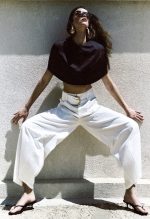 PURE BARREL TROUSERS BUTTER WHITE