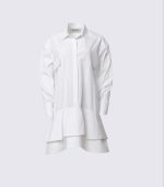 WHITE STRUCTURED SHIRT DRESS - Image 2