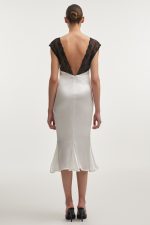 NAIA SILK MIDI DRESS white - Image 2