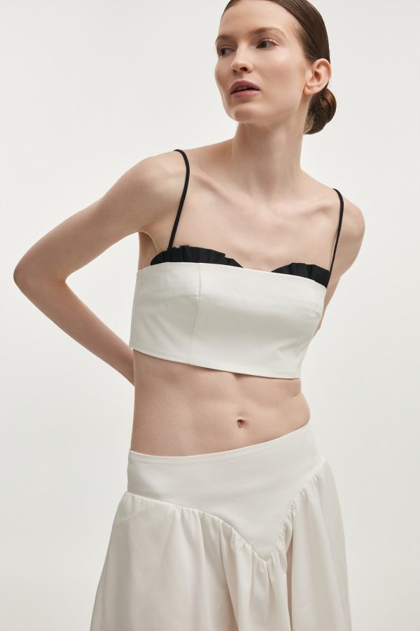 HIBISCUS TOP WHITE/BLACK - Image 3