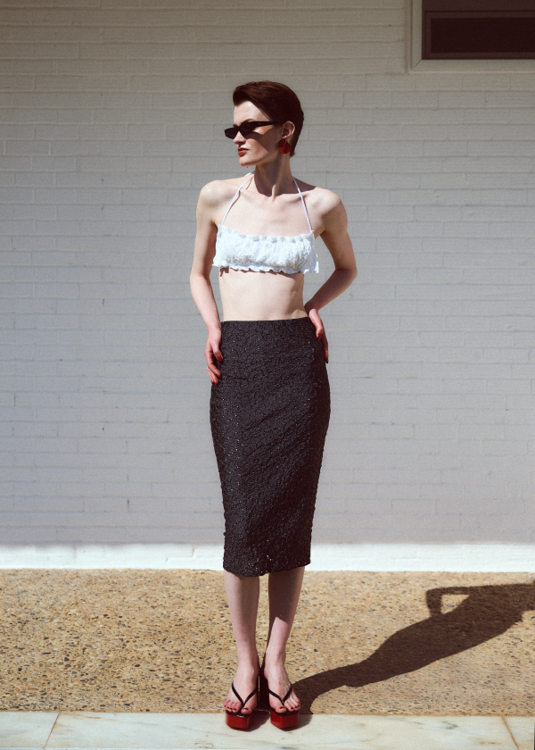 BLACK PEARL SKIRT BLACK - Image 3