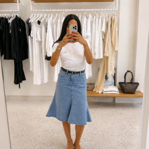 SILIA DENIM SKIRT BUE