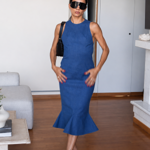 SALTWATER DENIM DRESS BLUE
