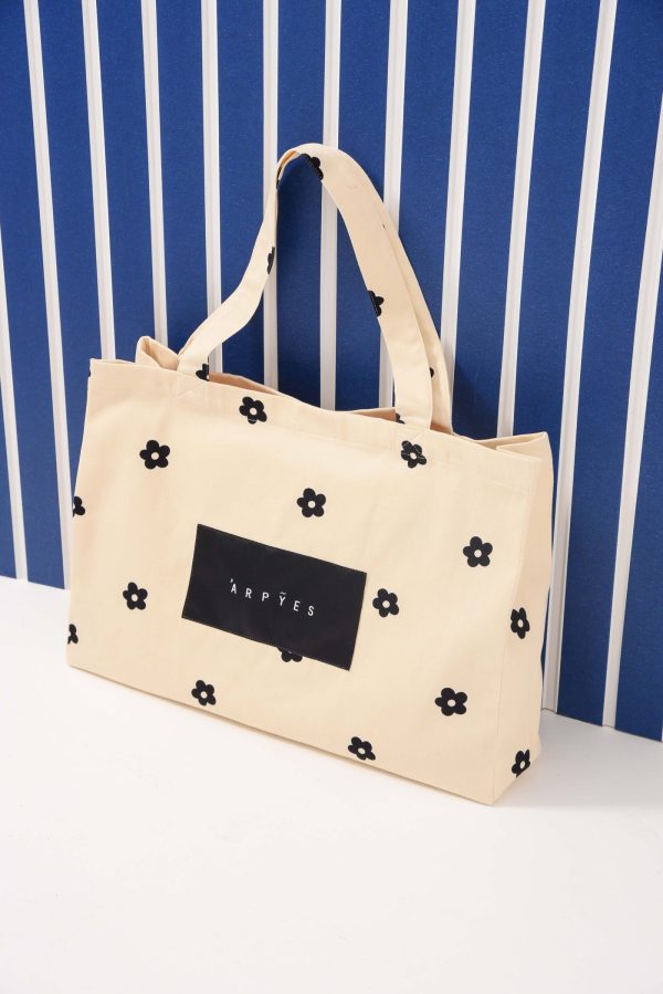 DAISY TOTE BAG BLACK - Image 1