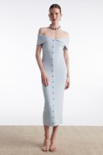 FINE LINE KNITTED MIDI DRESS CIEL - Image 2