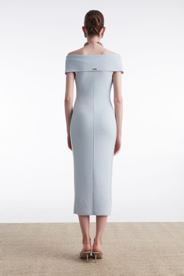 FINE LINE KNITTED MIDI DRESS CIEL - Image 4
