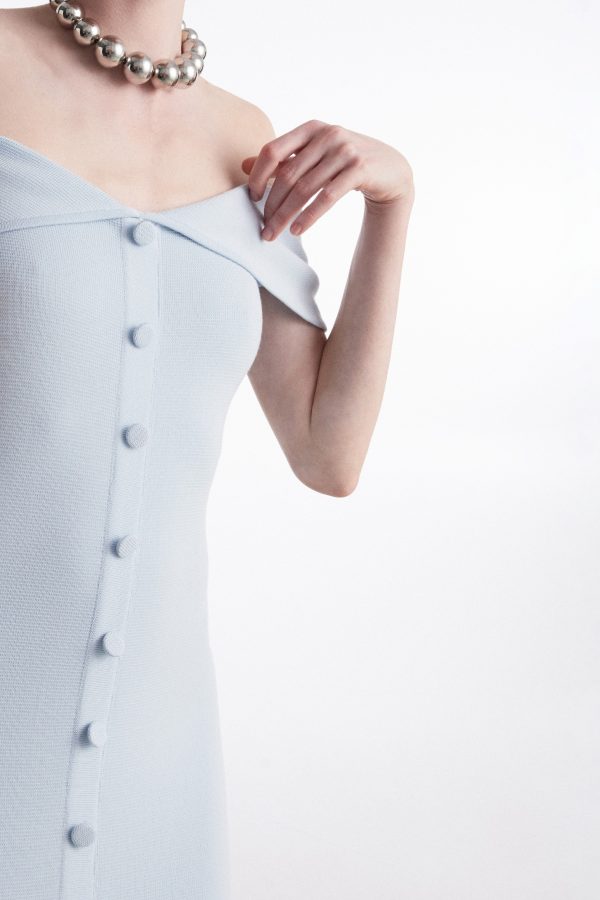 FINE LINE KNITTED MIDI DRESS CIEL - Image 5