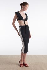 VOYAGE MIDI SKIRT B&W - Image 2