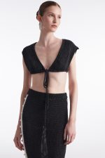 VOYAGE KNITTED TOP BLACK