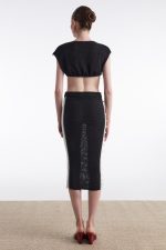 VOYAGE KNITTED TOP BLACK - Image 2